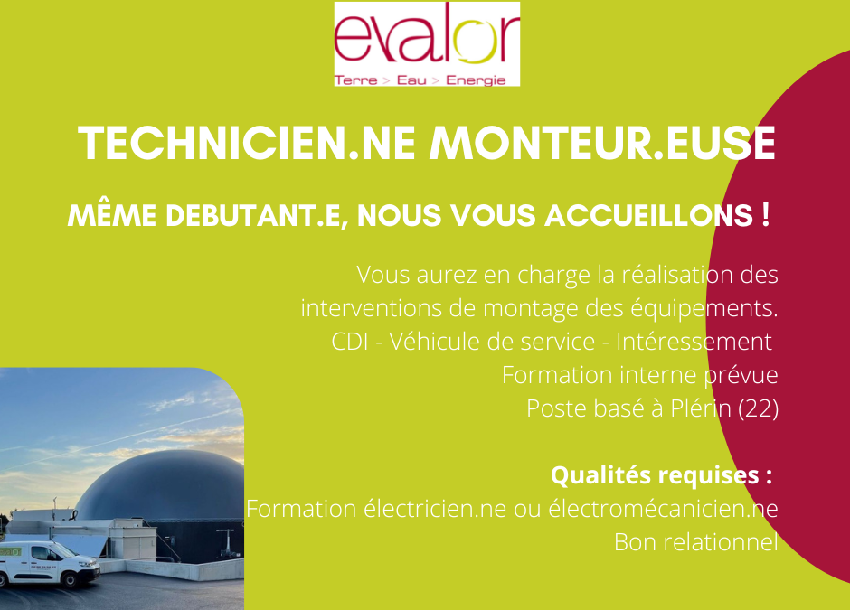 Evalor recrute un nouveau talent.